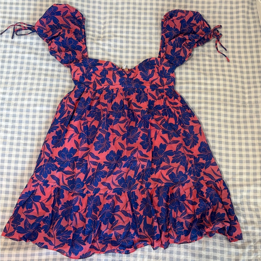 Olivaceous Pink and Blue Smocked Dress